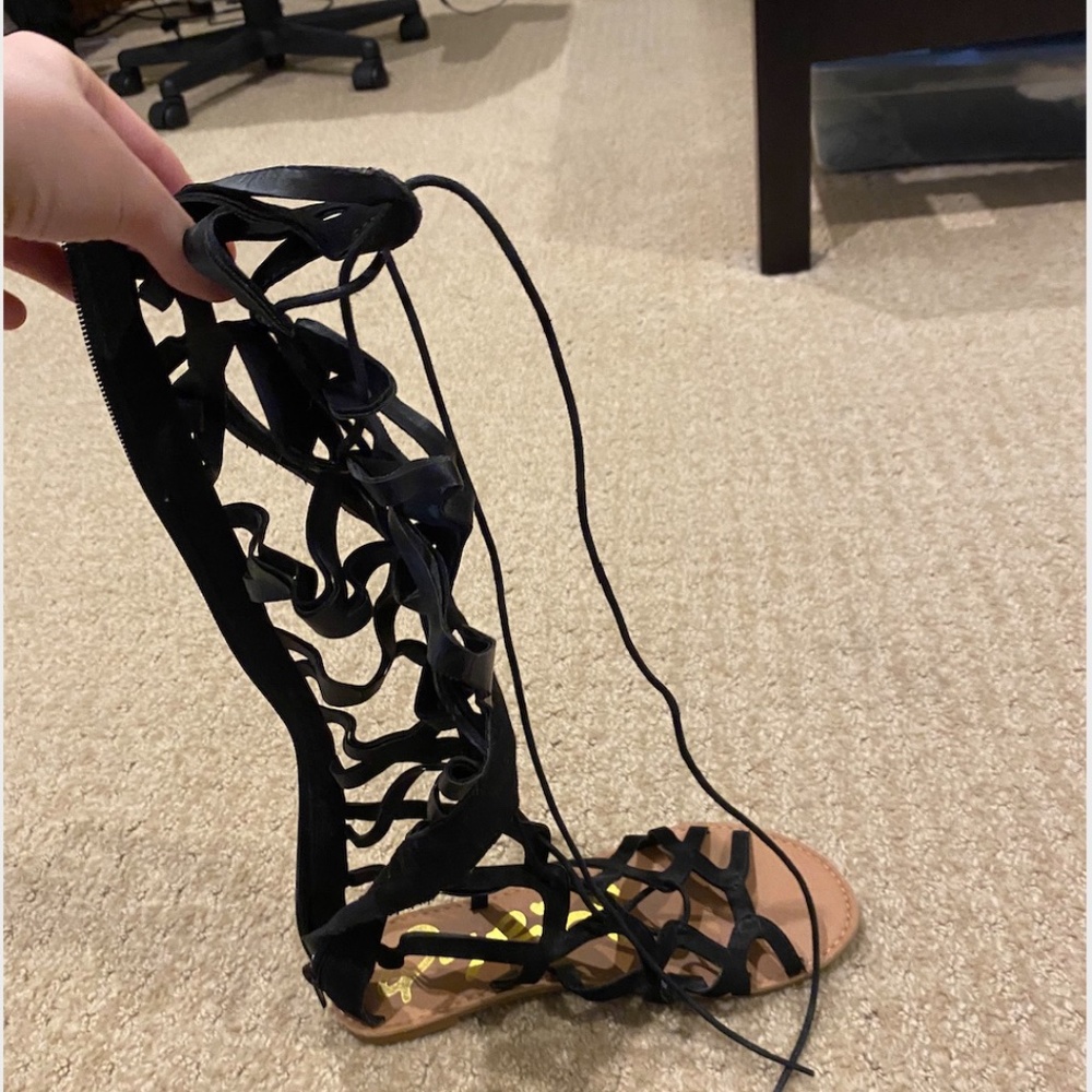 Black High Sandals Lace up